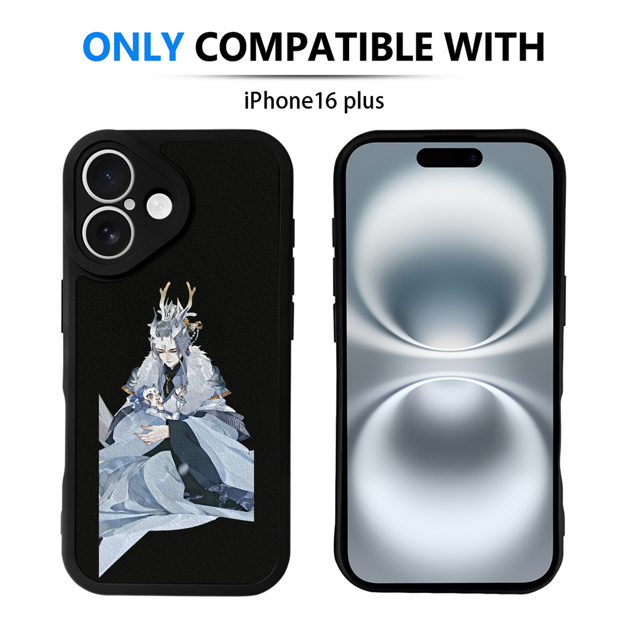 （画像用） Ne Zha 2 ナタ 魔童の大暴れ 【iPhone 16シリーズ対応】シリコンスマホケース（レザー調） 材質：シリコン